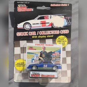 Sterling Marlin Racing Champions Stock Car with Display Stand